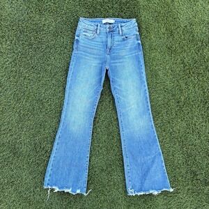 Hidden Jeans Women's 25x26 Raw Hem Flare Denim Jeans